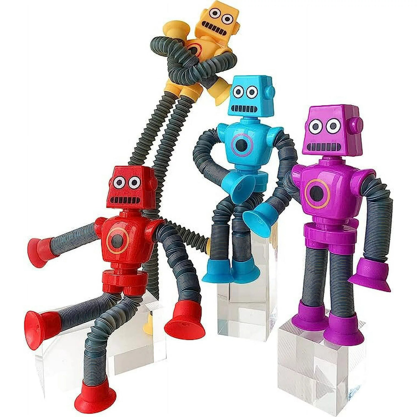 Telescopic Suction Cup Robot Toy, Shape Changing Telescopic Tube Fidget Toys