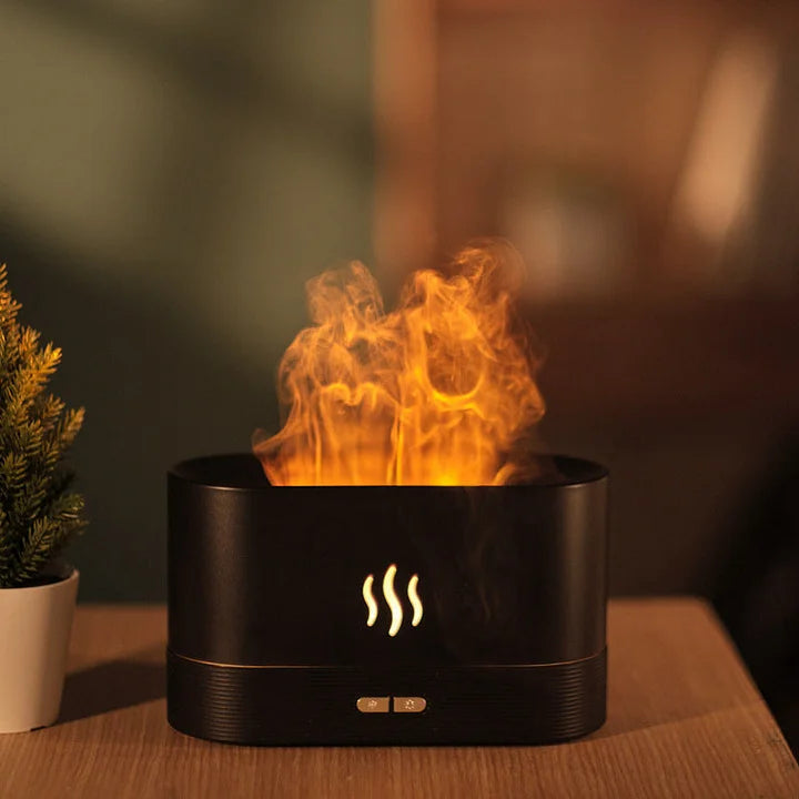 Flame Air Diffuser, Humidifier, Portable-noiseless Aroma Diffuser For Home, Office Or Yoga