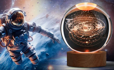 Crystal Ball Night Light Glowing Planet | Galaxy | Astronaut