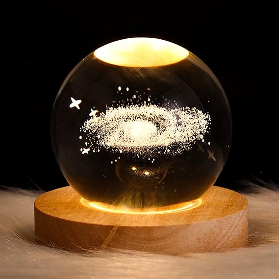 Crystal Ball Night Light Glowing Planet | Galaxy | Astronaut