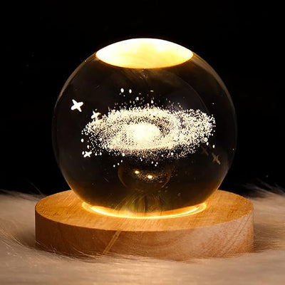 Crystal Ball Night Light Glowing Planet | Galaxy | Astronaut