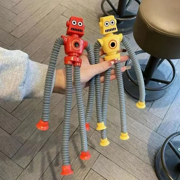 Telescopic Suction Cup Robot Toy, Shape Changing Telescopic Tube Fidget Toys