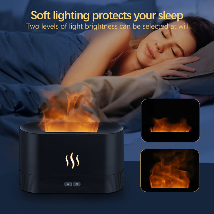 Flame Air Diffuser, Humidifier, Portable-noiseless Aroma Diffuser For Home, Office Or Yoga