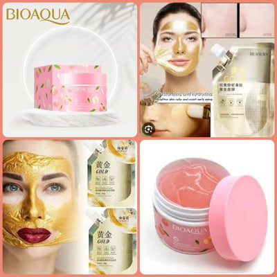 Deal Pack Of 2 Peach Cream Bio Aqua & Gold Mask