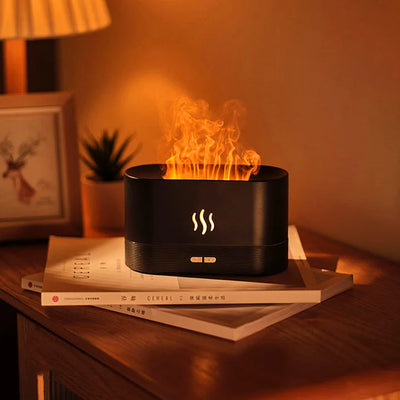 Flame Air Diffuser, Humidifier, Portable-noiseless Aroma Diffuser For Home, Office Or Yoga