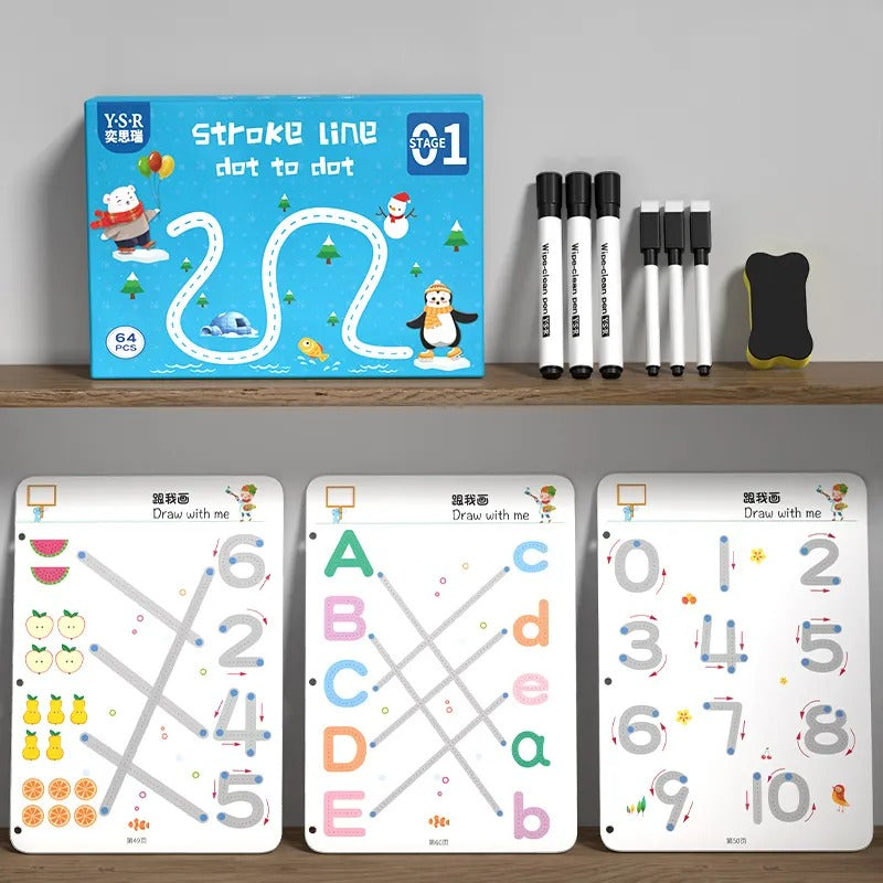 A4 (big Size) Kids Educational Learning Tracing