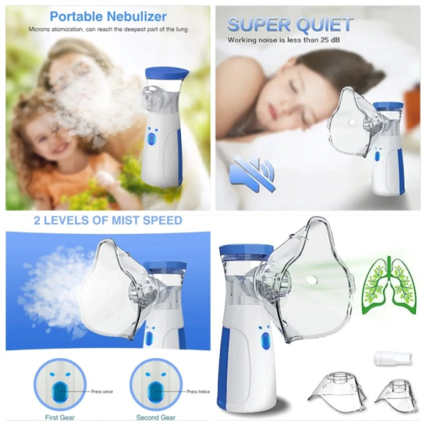 Portable Handheld Mesh Nebulizer For Adults & Kids Or Infants