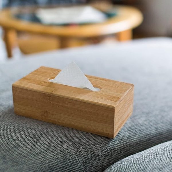 Wooden Tissue Box Refillable Wooden Kitchen Napkin Holder