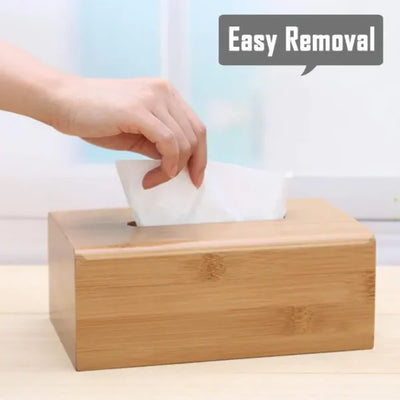 Wooden Tissue Box Refillable Wooden Kitchen Napkin Holder